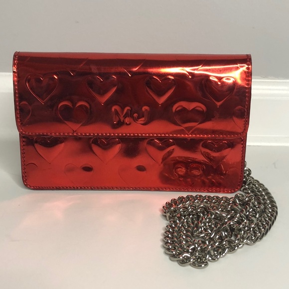 Marc Jacobs for Marc Jacobs Limited Edition Red Metallic Heart Crossbody/Clutch - Picture 1 of 16